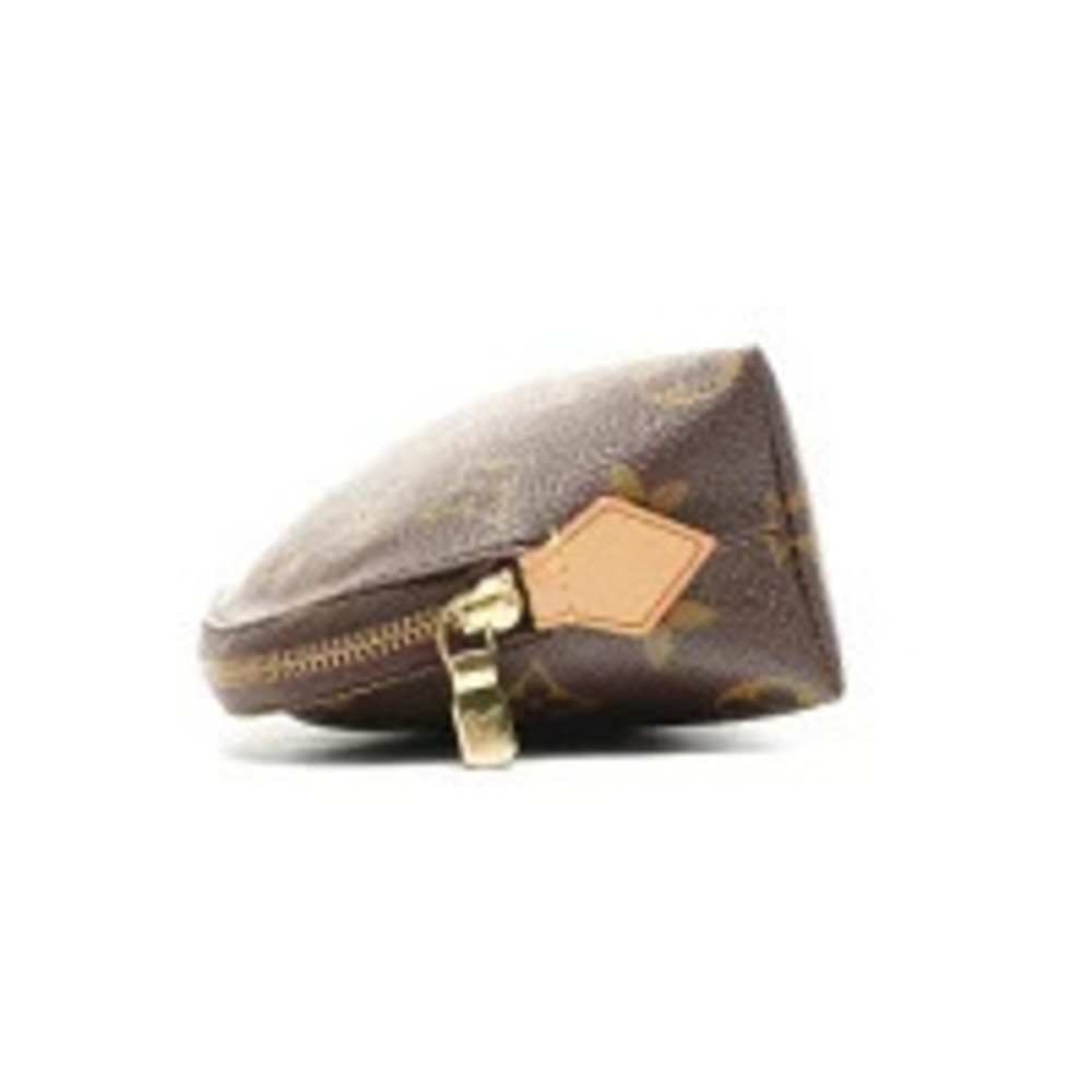 Louis Vuitton Monogram Pochette Cosmetic Pouch Clutch Brown